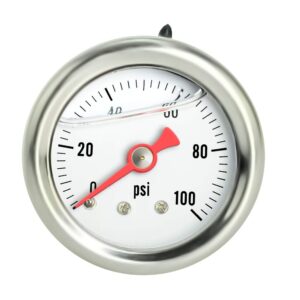 Pressure Gauge S.S. Gel Filled Pressure measuring range-100 psi